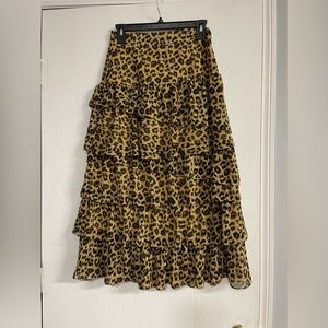Leopard Midi Skirt